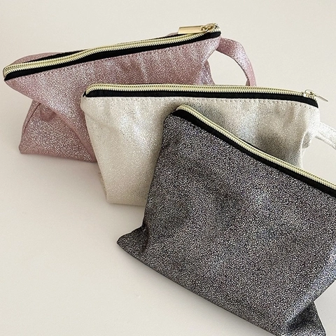 Glitzer Schlangenmuster Kosmetiktasche Tragbare Make-up-Tasche Mit Handschlaufe Reise Toilettenartikel Mode Damen Clutch