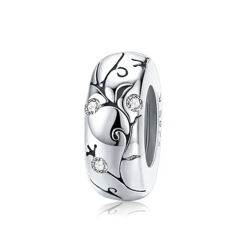 925 Sterlingsilber Klassisch Filigran Muster Charm Perle Mit Zirkonia Für DIY Armband Schmuckherstellung Damen Zubehör