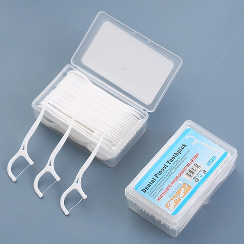Dental Floss Picks High Strength Polyethylene Fiber Toothpicks Disposable Portable Oral Care Teeth Cleaning Picks