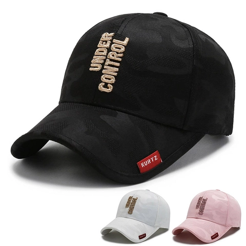 Cappello Da Baseball Mimetico Cotone Ricamo Lettera Streetwear Regolabile Visiera Curva Cappello Sole Per Uomo Donna