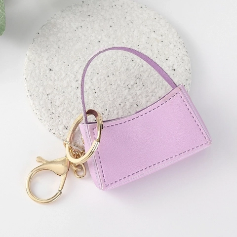 Mini Porte-clés Sac à Main Cuir PU Mignon Porte-clés Porte-clés Voiture Pendentif Charme pour Femmes Filles