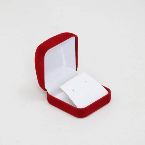 Samt Schmuckschatulle Halskette Anhänger Ohrring Display Aufbewahrung Geschenkbox Quadratisch Flocking Organizer