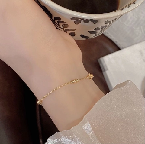 Chic Minimalist Bracelet 925 Sterling Silver Round Beads Adjustable Fine Chain Elegant Jewelry For Women And Girls Gift