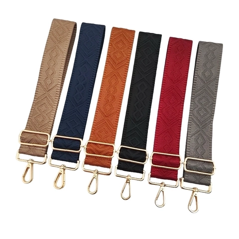 Verstellbarer Ersatz Taschenriemen Bunter Breiter Schultergurt Geometrisches Jacquard Webmuster Für Damen Handtaschen Zubehör