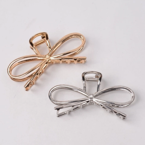 Schleife Haarklammer Metalllegierung Geometrisch Elegant Große Haarkralle Koreanischer Stil Für Frauen