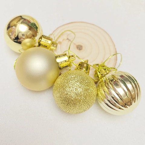 Bolas De Navidad Irrompibles Plástico Adornos Para Árbol De Navidad Decoración De Fiesta De Vacaciones Textura Múltiple