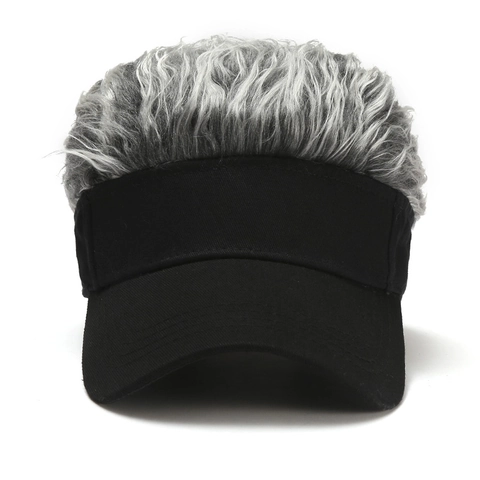 Gorra De Béisbol De Novedad Con Peluca De Cabello Sintético Sombrero Visera De Algodón Ajustable Para Fiesta Rendimiento Aire Libre Adulto
