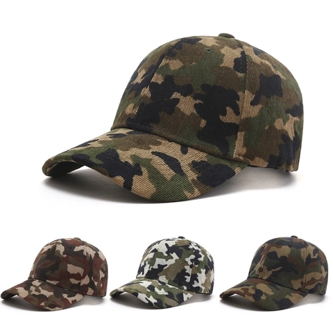 Casquette de Baseball Camouflage pour Hommes Femmes Fausse Peluche Chapeau Pare-soleil Extérieur Hip Hop Réglable Snapback Casual