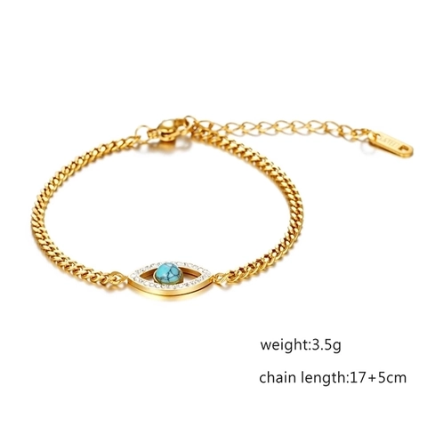 Bracciale e Collana Minimalisti in Acciaio Inossidabile con Malocchio Cuore Quadrifoglio Ciondolo Hamsa Strass Gioielli Donna Regalo