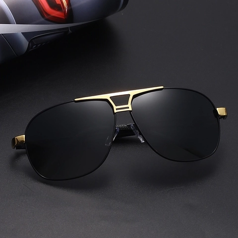 Aviator Polarisierte Sonnenbrille Für Herren Metallrahmen Photochrom Fahrbrille UV400 Schutz Fashion Eyewear