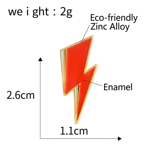 Roter Blitz Brosche Emaille Legierung Anstecknadel Cartoon Pop Art Schmuck Abzeichen Für Kleidung Hut