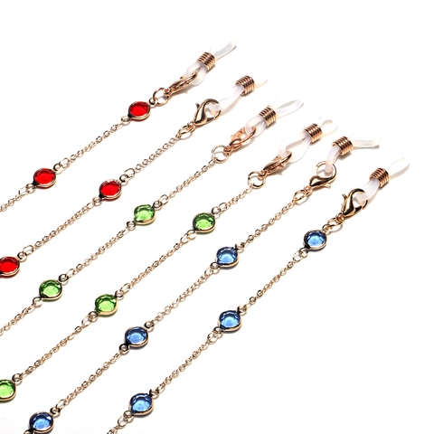Eyeglass Chain Glass Beads Alloy Anti-Slip Multifunctional Lanyard Strap Fashion Decorative Accessory Women