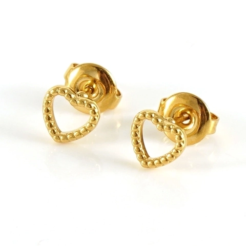Geometrische Knopoorbellen 18K Verguld Roestvrij Staal Hart Klaver Vliegtuig Vormen Mode Sieraden Voor Dames