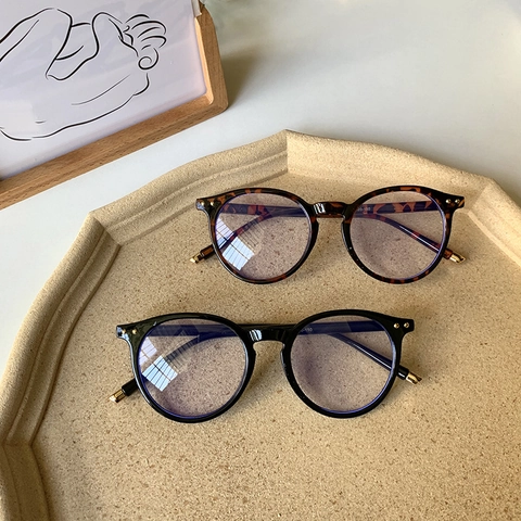 Occhiali Da Vista Rotondi Retrò Anti Luce Blu Vintage PC Lenti Chiare Per Uomo Donna Protezione UV400
