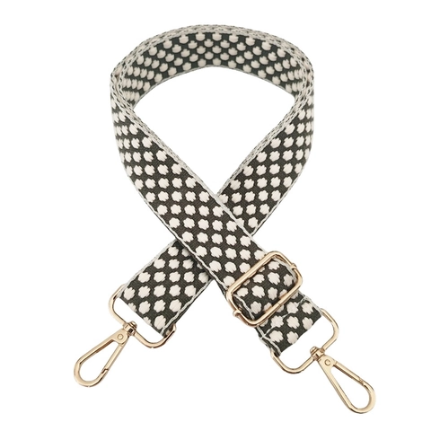 Verstellbarer Jacquard-Blumen-Taschenriemen Polyester-Schultergurt Mit Metallschnalle Für Damen-Handtaschen-Ersatz