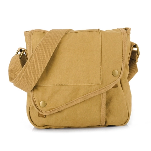 Borsa Tracolla Uomo Tela Messenger Casual Multi Tasca Resistente All'Usura Esterno Viaggio Retro Borsa A Spalla Cachi Nero