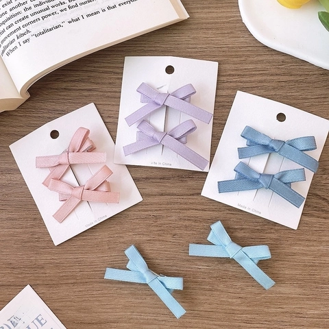 Pinces À Cheveux Nœud En Ruban De Satin Style Ballet Fait Main Accessoire De Coiffure Princesse Douce Petite Barrette