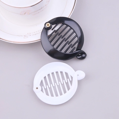 Round Banana Hair Clip Plastic Interlocking Tooth Comb Circle Ponytail Holder Minimalist Hair Accessories For Women