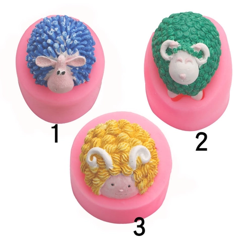 Stampo In Silicone Per Pecore 3D Forma Di Agnello Carino Per Fondant Cioccolato Torta Candela Sapone Resina Gesso DIY