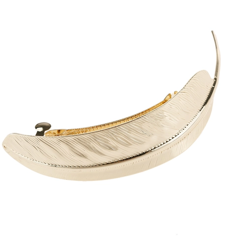Molletta Per Capelli Grande A Piuma Lega Liscia Metallo Fermaglio A Molla Elegante Vintage Accessorio Per Donne Ragazze