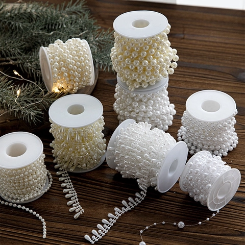 Künstliche Perlenkette Girlande Kunststoff ABS Für Weihnachtsbaum Dekoration Hochzeit Szene DIY Basteln