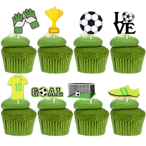 Decorazioni Per Cupcake Calcio Soccer Carta Stecchini Decorativi Trofeo Maglia Goal Tema Sport Festa Compleanno Decorazione Dessert