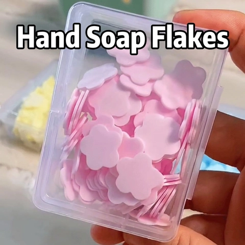 Portable Petal Soap Paper Sheets Boxed Mini Flower Shaped Disposable Hand Washing Cleaning For Travel Outdoor