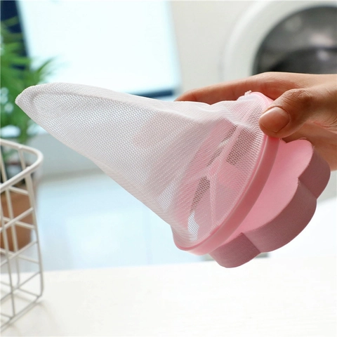 Floating Laundry Filter Bag Flower Shaped Reusable Hair Lint Catcher For Washing Machine PE EVA Polyester Mesh