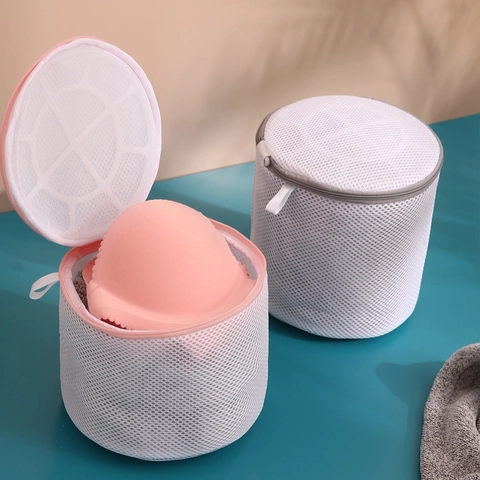Thickened Bra Laundry Bag Polyester Mesh Washing Machine Protection Case For Underwear Zippered Net Bag Anti Deformation