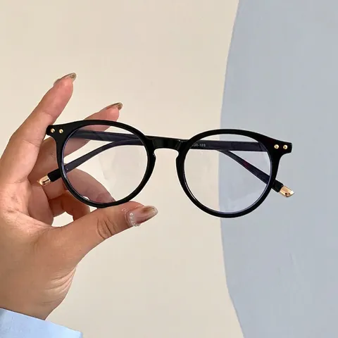 Occhiali Da Vista Rotondi Retrò Anti Luce Blu Vintage PC Lenti Chiare Per Uomo Donna Protezione UV400