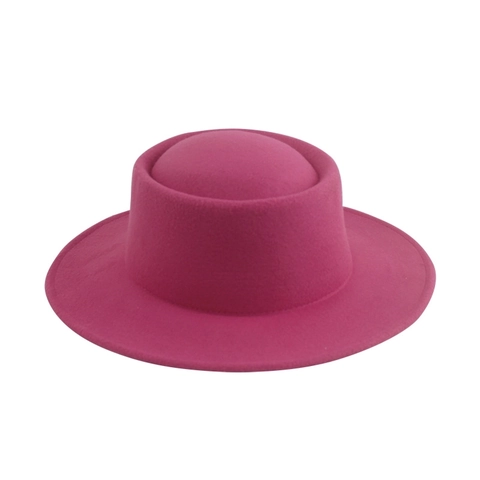 Vintage Flat Top Boater Fedora Hat Men Women Polyester Wool Felt Wide Brim Jazz Cap Elegant Retro Autumn Winter Accessory