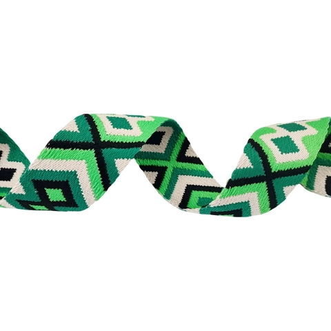 Wide Bag Strap Replacement Adjustable Shoulder Strap Polyester Cotton Ethnic Bohemian Diamond Pattern Crossbody