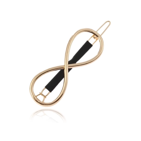 Pince À Cheveux Symbole Infini Minimaliste Alliage Épingle À Cheveux Géométrique Pour Femmes Filles