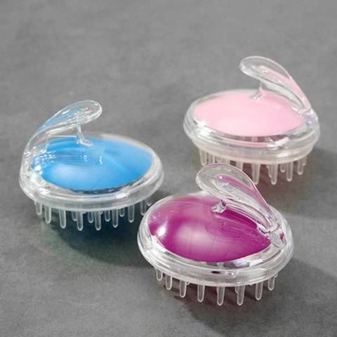 Scalp Massager Brush Hair Washing Shampoo Comb With Soft Silicone Bristles Manual Head Massage Tool For Deep Cleaning