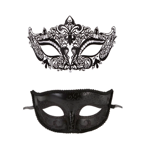 Masquerade Masks Venice Style Metal Lace Laser Cut Rhinestone Half Face Eye Mask For Halloween Carnival Party Women