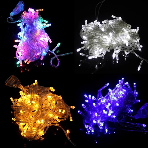 LED String Lights Waterproof Copper Wire Colorful Fairy Lighting For Christmas Wedding Party Bedroom Decor Battery Or Plug