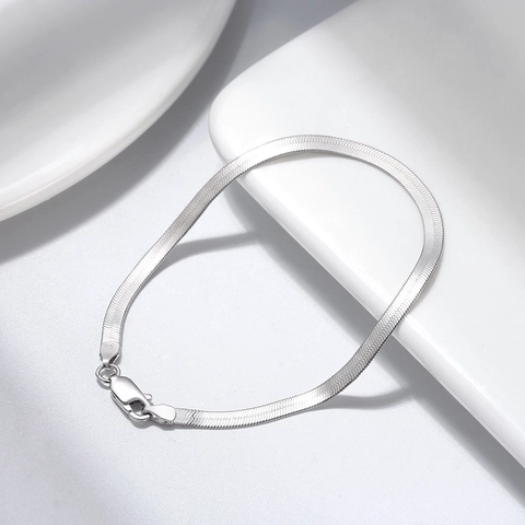 Collar de Cadena de Serpiente Plana de Plata de Ley 925 Chapado en Oro y Oro Blanco Joyería Artesanal Italiana Unisex