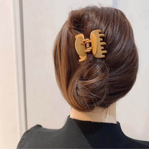 Molletta Per Capelli In Plastica Opaca Fissatore Per Coda Di Cavallo Alta Fermaglio A Squalo Accessori Per Donne Ragazze