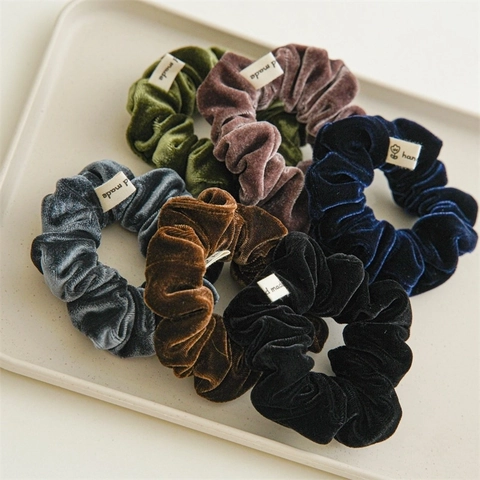 Elastici Per Capelli In Velluto Morbidi Tessuto Premium Fermacapelli Supporto Coda Di Cavallo Donne Ragazze Accessori Eleganti