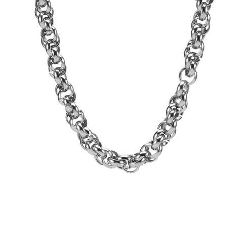 Parure De Bijoux En Acier Inoxydable Pour Femmes Collier Bracelet Bracelet De Cheville À Maillons Grain De Café Argent Bijoux