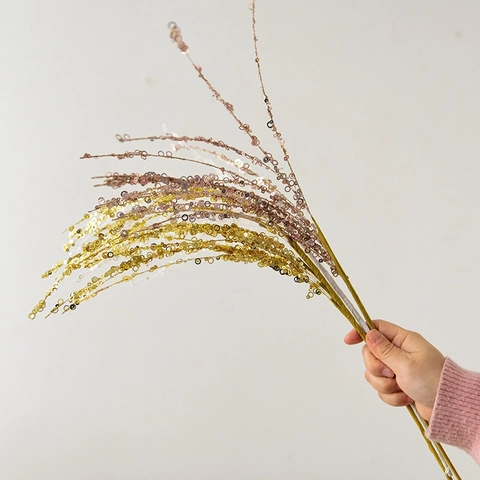 Christmas Sequin Branches Fireworks Style Sparkly Plastic Glitter Sprays For Tree Vase Filler Holiday Party Home Decor