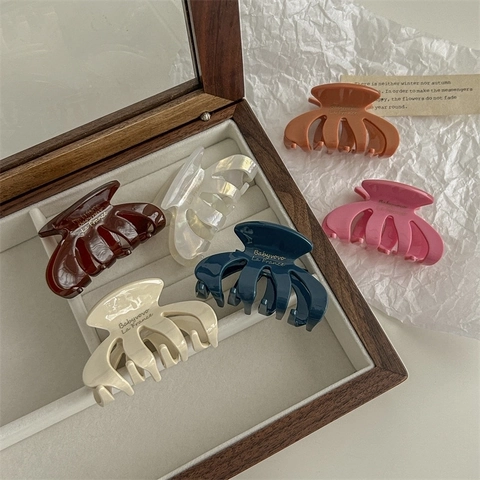Haarklem Acetate Ovaal Pompoenvorm Franse Stijl Elegante Haaraccessoires Voor Vrouwen Meisjes