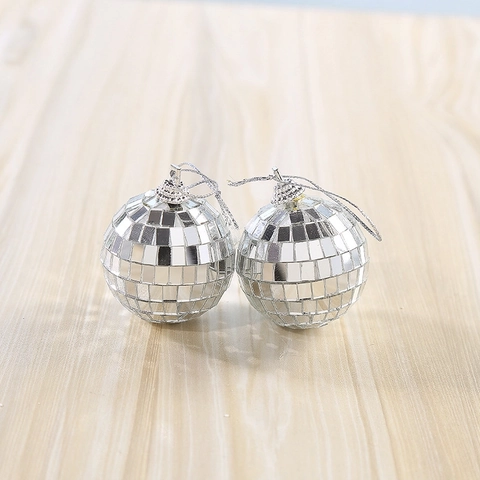 Disco Kugel Spiegel Reflektierende Hängende Dekoration Silber Glas Schaum Für Weihnachten Hochzeit Party Bühne Club Dekor
