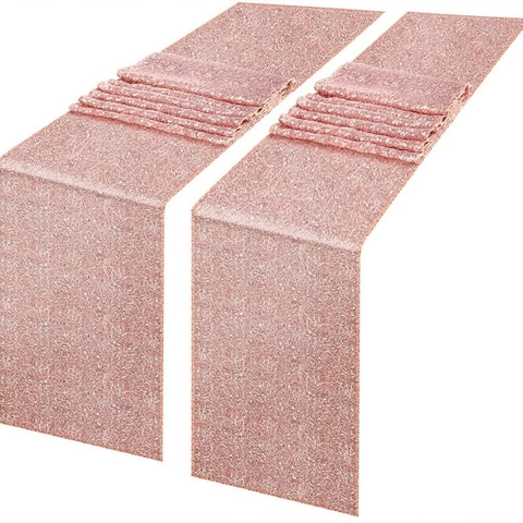 Glinsterende Pailletten Tafelloper Polyester Gaas Voor Bruiloft Verjaardag Feest Kerst Eettafel Decoratie Elegant