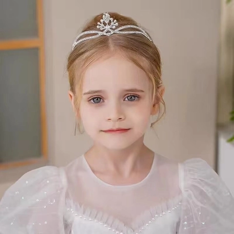 Elegante Diadema Corona In Lega Con Strass Cristallo Bianco E Gemma Rossa Per Matrimonio Compleanno Accessorio Capelli Principessa
