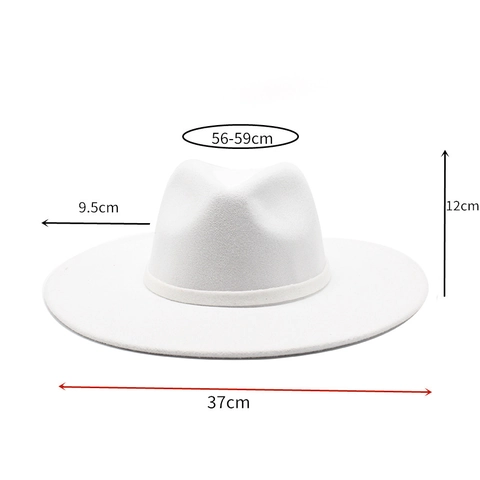 Wide Brim Fedora Hat British Style Woolen Felt Jazz Hat With Bow Ribbon For Men Women Autumn Winter Solid Color Panama Cap