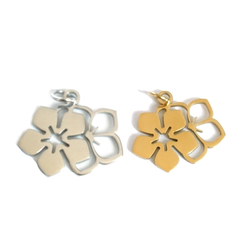 Ciondoli Pendenti A Fiore Traforati Acciaio Inossidabile Geometrico Floreale Fai Da Te Per Creazione Di Collane Bracciali