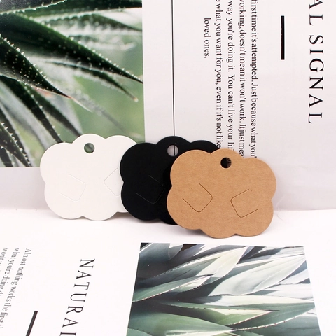 Wolkenform Schmuck Display Karten Karton Ohrring Haarspange Halter Verpackung DIY Zubehör