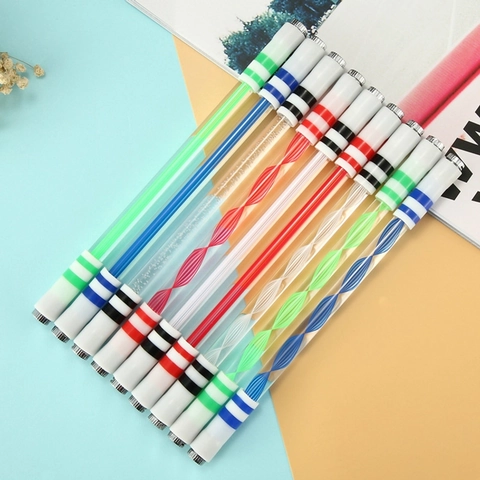 Professioneller LED Drehkugelschreiber Ausbalanciertes Gewicht Leuchtendes Rutschfestes Acryl Finger Fidget Spielzeug