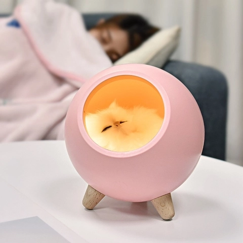 Little Pet House Night Light Beech Wood ABS Dimmable Warm Atmosphere Lamp With Bluetooth Speaker For Bedroom